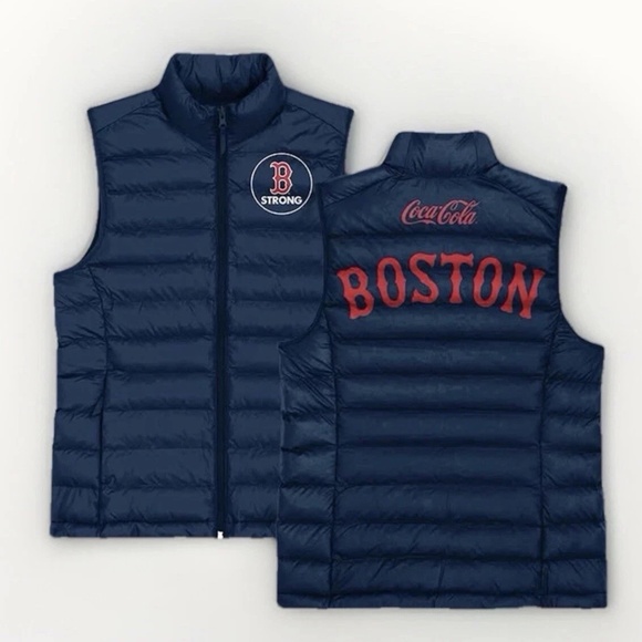 BOSTON RED SOX Adult Puffer Puffy Vest Size M, NWT - Picture 2 of 5
